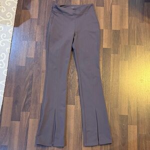 ALO Yoga Women's Gray-Purple split hem leggings